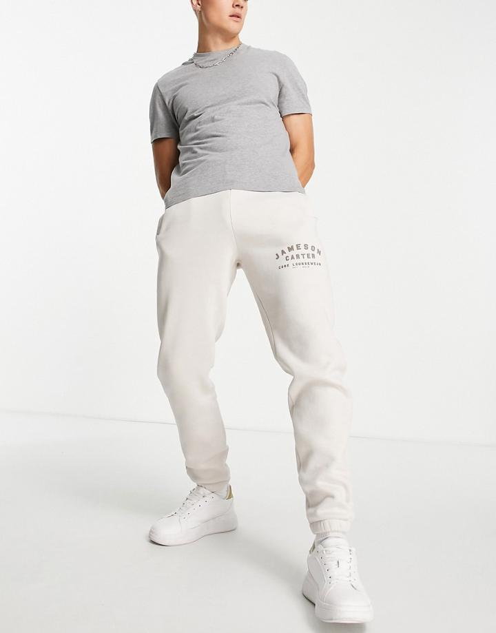 Jameson Carter Cody Sweatpants In Beige-neutral