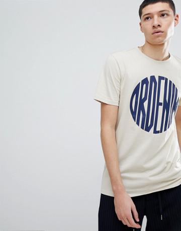 Dr Denim Patrick Logo T-shirt Beige Sphere - Beige