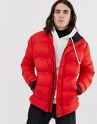 Hiit Ski Puffer Jacket In Red - Red