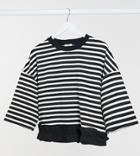 Gebe Maternity Stripe Sweater In Black And White