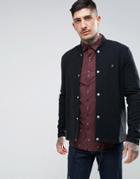 Farah Charecroft Slim Fit Bonded Bomber In Black - Black