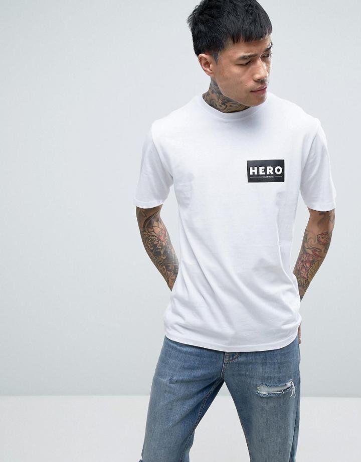 Heros Heroine T-shirt In White With Logo - White