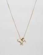 Asos Necklace With Origami Pegasus Pendant - Gold