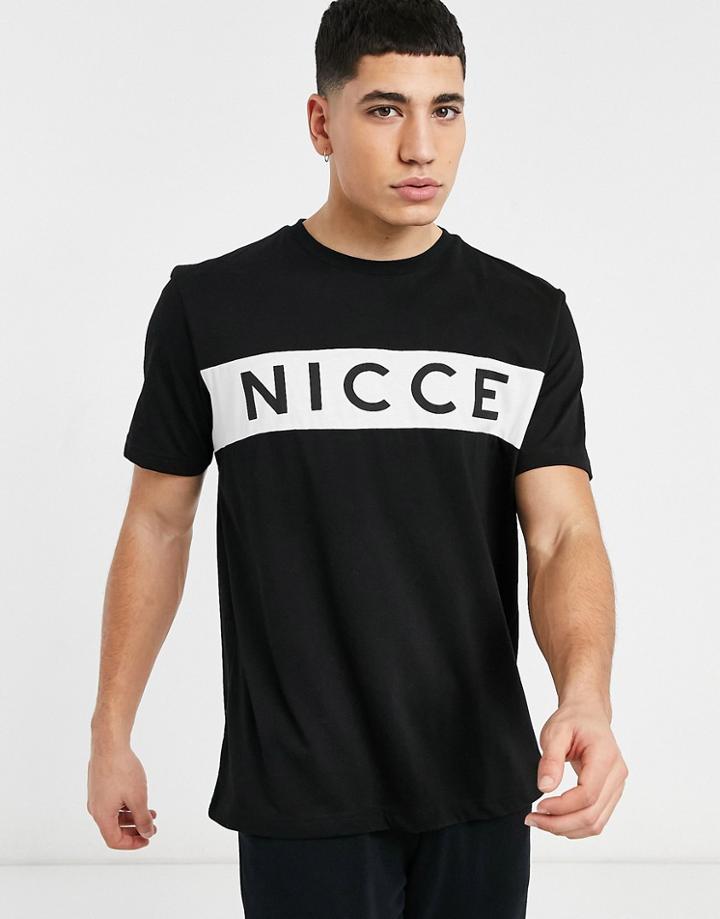 Nicce Loungewear Sofa Panel T-shirt In Black