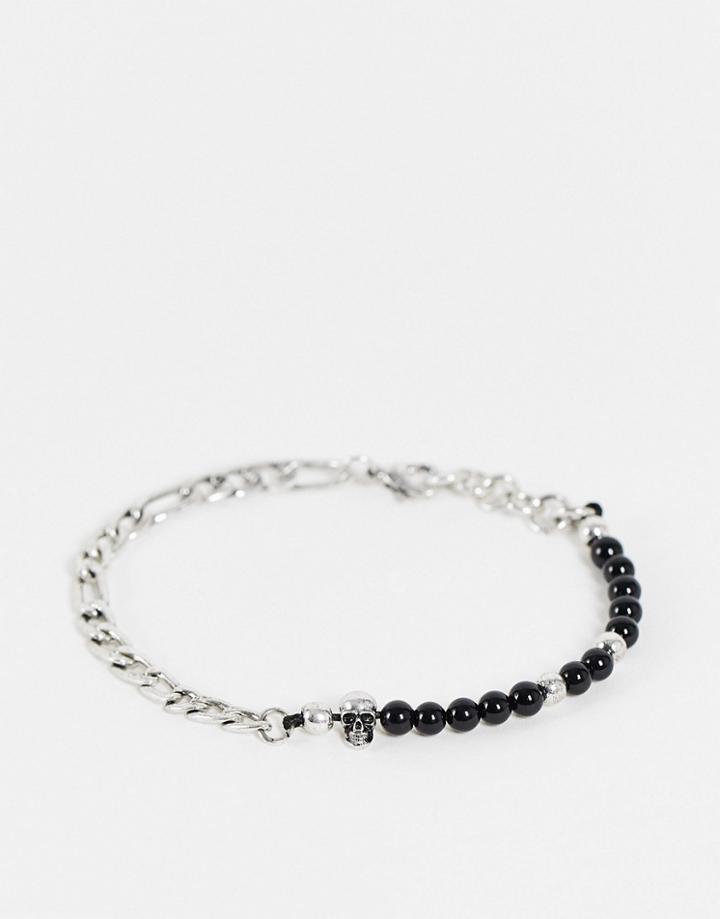 Bolongaro Trevor Beaded Chain Bracelet In Silver