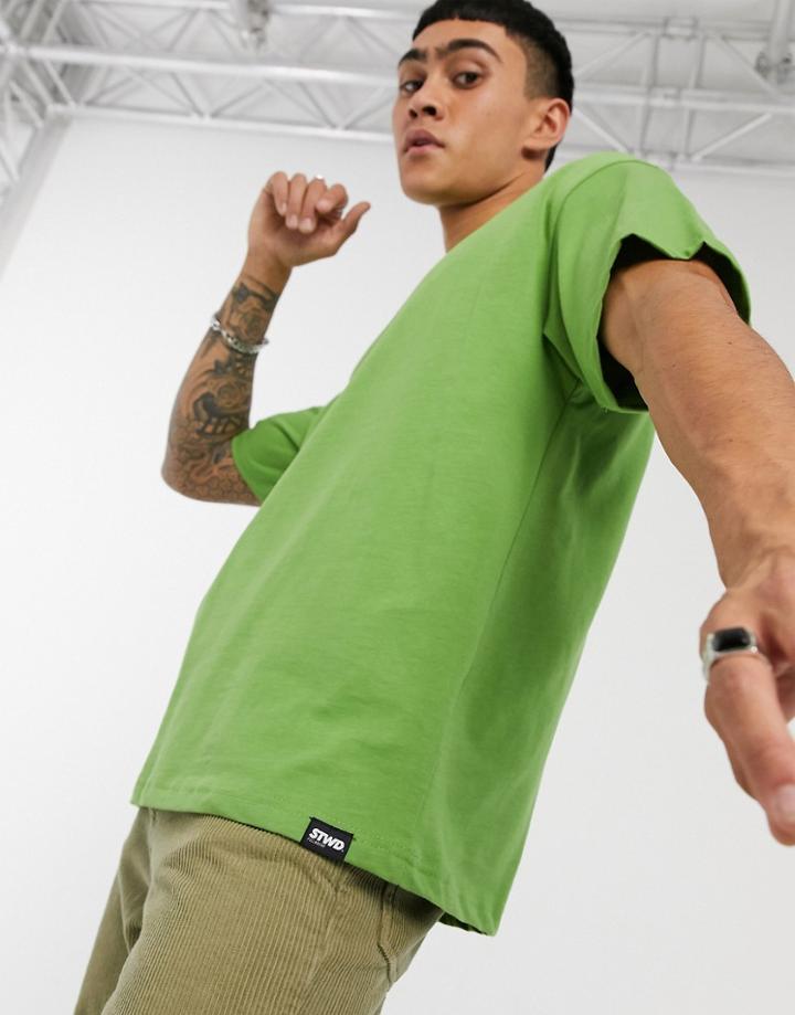 Pull & Bear Oversized T-shirt In Green