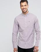 Original Penguin Ginham Slim Fit Heritage Shirt - Purple