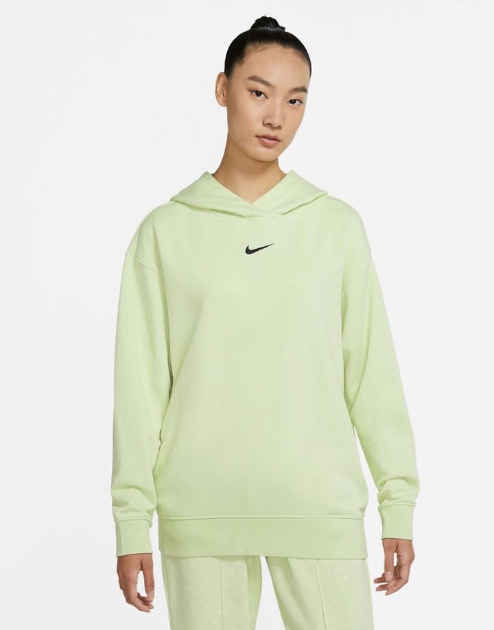 Nike Acid Wash Pack Oversized Hoodie In Pale Lime-green