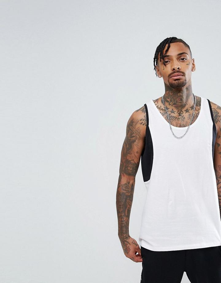 Asos Relaxed Tank With Layering - Multi