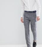 Gianni Feraud Tall Skinny Fit Nepp Cropped Suit Pants-navy