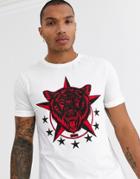 Hugo Diete Berlin Bear Chest Logo T-shirt In White