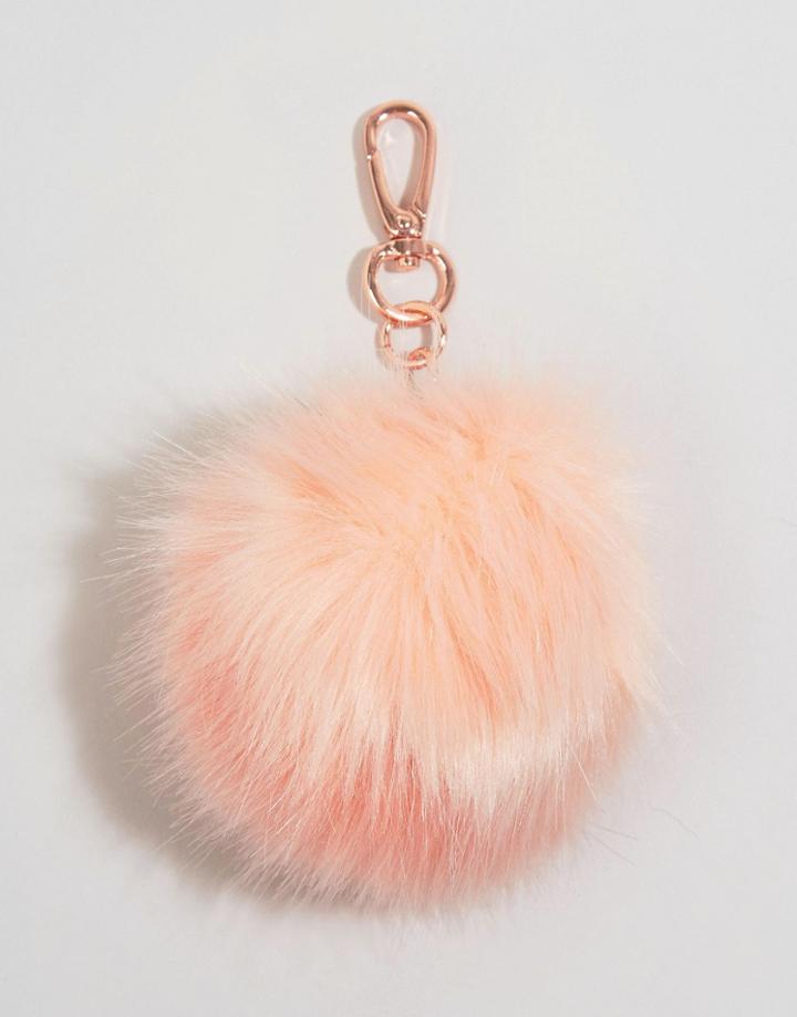 Skinnydip Pink Fluffy Bag Charm - Pink