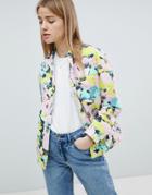 Asos Design Printed Floral Jacket - Multi