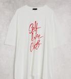I Saw It First Plus Slogan T- Shirt In White
