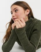 Jdy Sweater With High Neck In Green