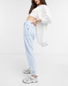 Cotton: On Gym Trackpant In Blue Wash-blues