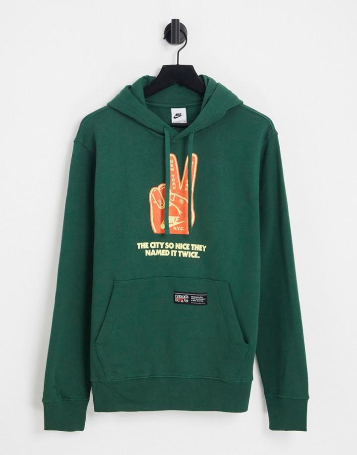 Nike Nyc Hoodie In Noble Green