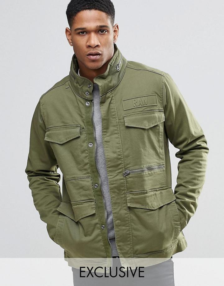 G-star Field-a Military Jacket Stretch Twill - Sage