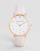 Abbott Lyon Kensington 40 Leather Watch In Pink - Pink