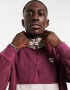 Fila Kenny Half Zip Sweater In Purple