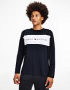 Tommy Hilfiger Lounge Logo Long Sleeve T-shirt In Navy