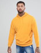Asos Oversized Hoodie In Yellow Velour - Yellow