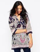 B.young Farling Paisley Printed Tunic Dress - Parisian Night