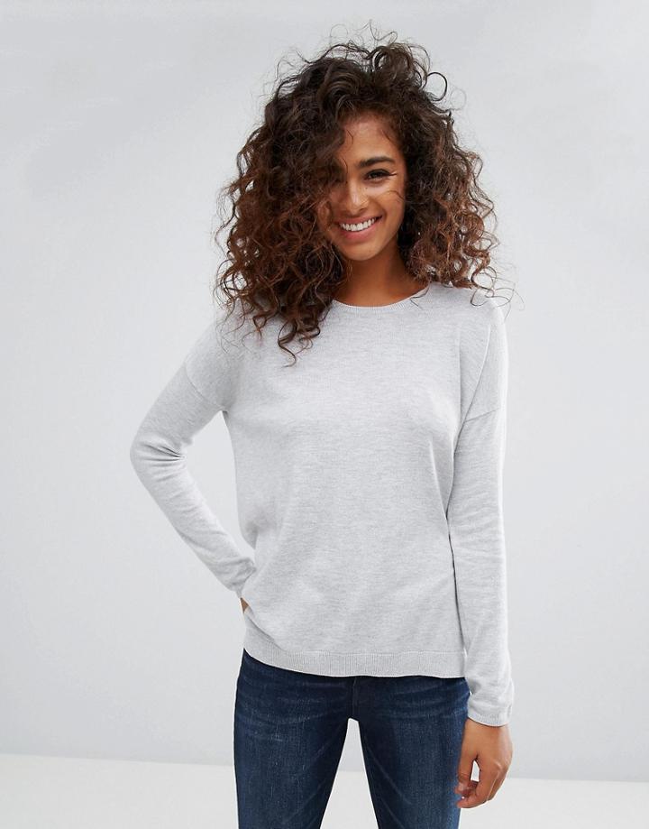 Esprit Oversized Light Knit Sweater - Gray