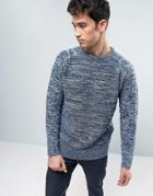 Brave Soul Twist Knitted Sweater - Navy