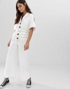The East Order Dex Jumpsuit With Contrast Stitching-white