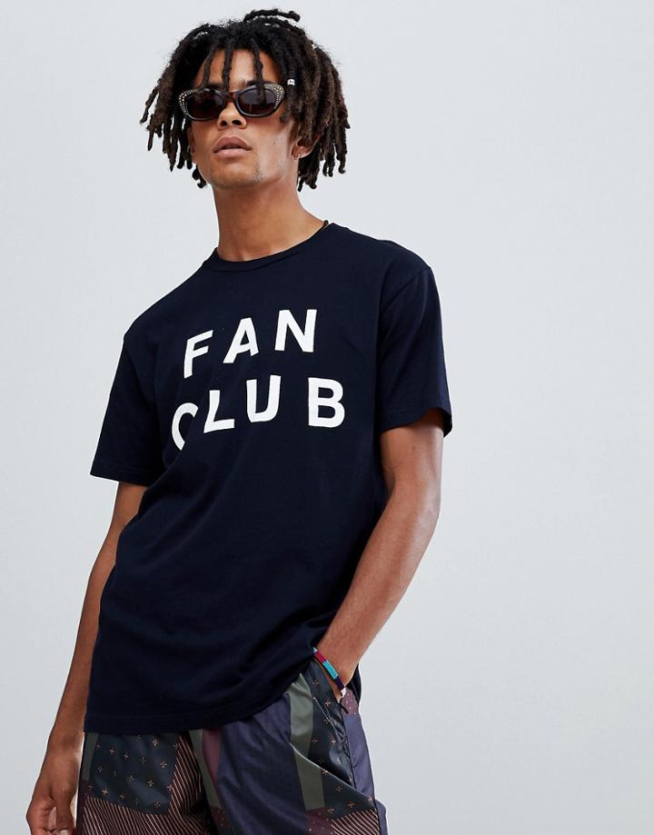 Wood Wood Fan Club T-shirt In Navy - Navy