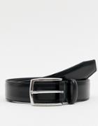 Boss Celie-st Logo Buckle Leather Belt In Black - Black
