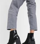 Asos Design Wide Fit Reliable Heeled Ankle Boots In Black