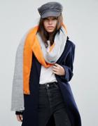 Asos Deconstructed Scarf In Color Block - Multi