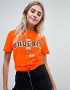 Missguided Phoenix Logo T-shirt - Orange