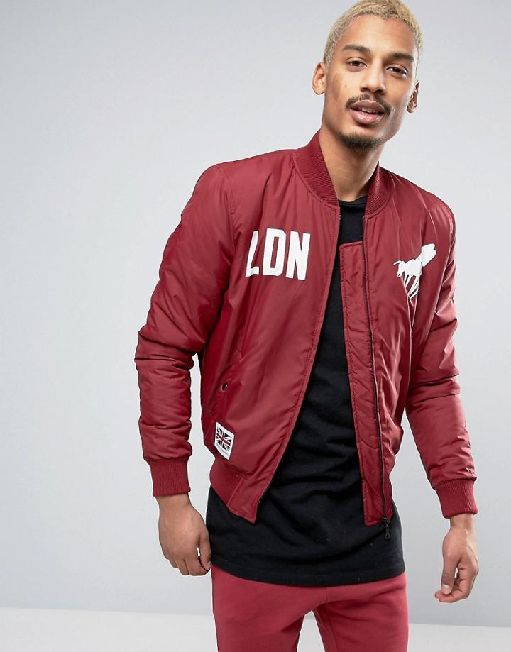 Abuze London Ldn Ma1 Bomber Jacket - Red