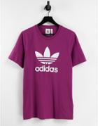 Adidas Originals Adicolor Large Logo T-shirt In Plum-purple