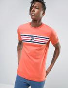 Fila Vintage T-shirt With Stripe Panel - Orange