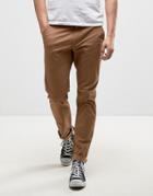 Farah Elm Chino In Slim Fit In Camel - Tan