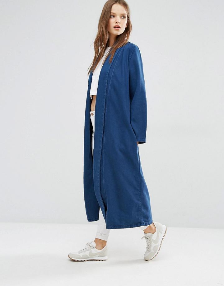 Waven Anja Duster Coat - Blue