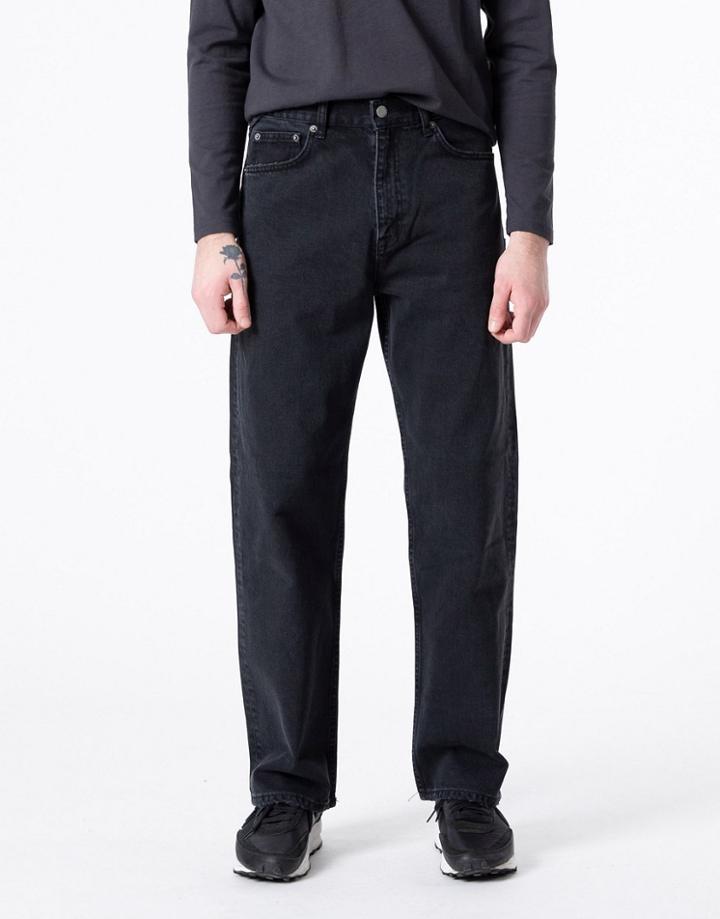 Dr Denim Omar Loose Jeans In Worn Black