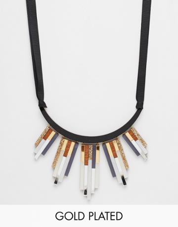 Wolf & Moon Crevasse Necklace - Multi