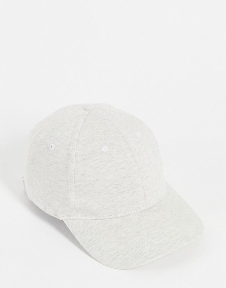 Asos Design Baseball Cap In Oatmeal Jersey-white