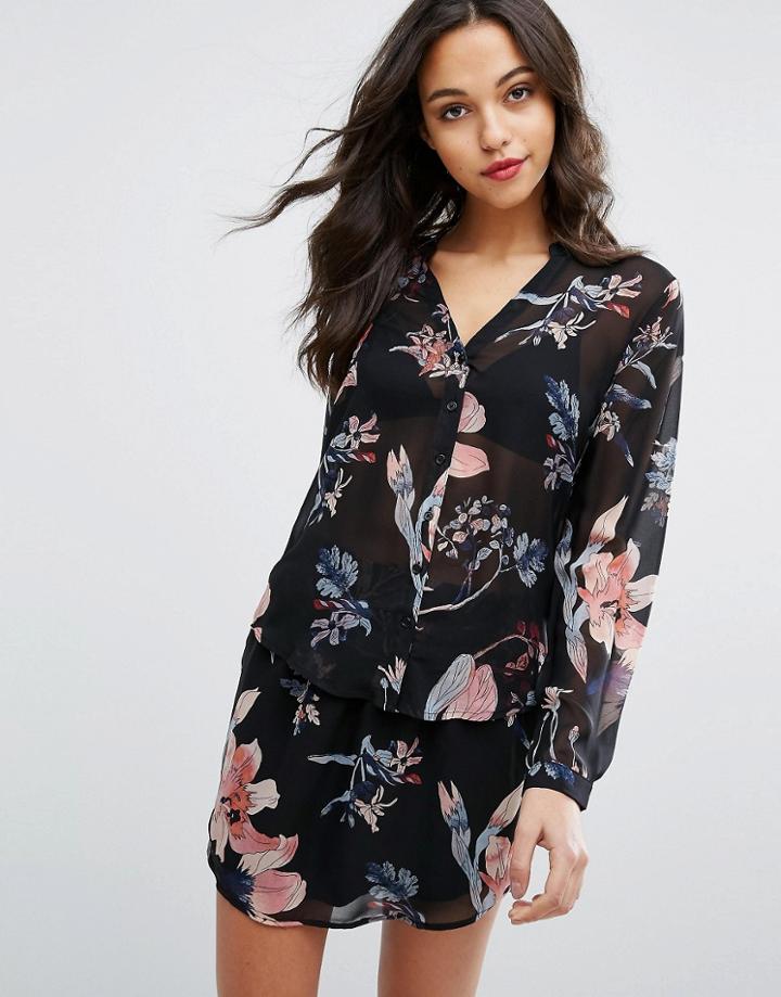 Vero Moda Printed Blouse Co-ord - Multi