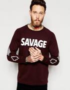Wood Wood T-shirt With Savage Print Long Sleeves - Sava