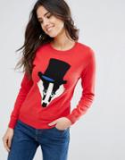 Louche Mr Badger Sweater - Red