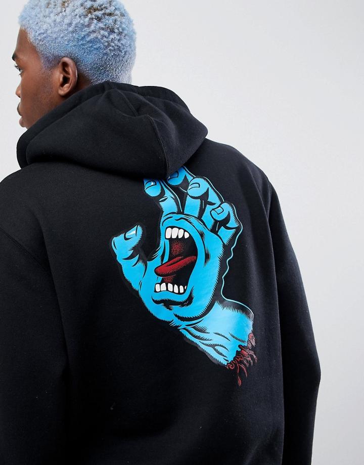 Santa Cruz Classic Hand Hoodie In Black - Black