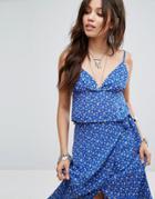 Honey Punch Cami Top In Mini Floral Co-ord - Blue