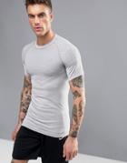 Siksilk Compression T-shirt With Logo - Gray