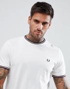 Fred Perry Twin Tipped T-shirt In White - White